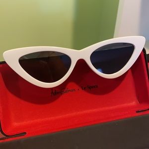 Adam Selman x Le Specs- White Cat Eye Sunglasses